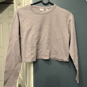 Aritzia Sunday Best Bliss Cropped Long Sleeve Top – XS – Lilac